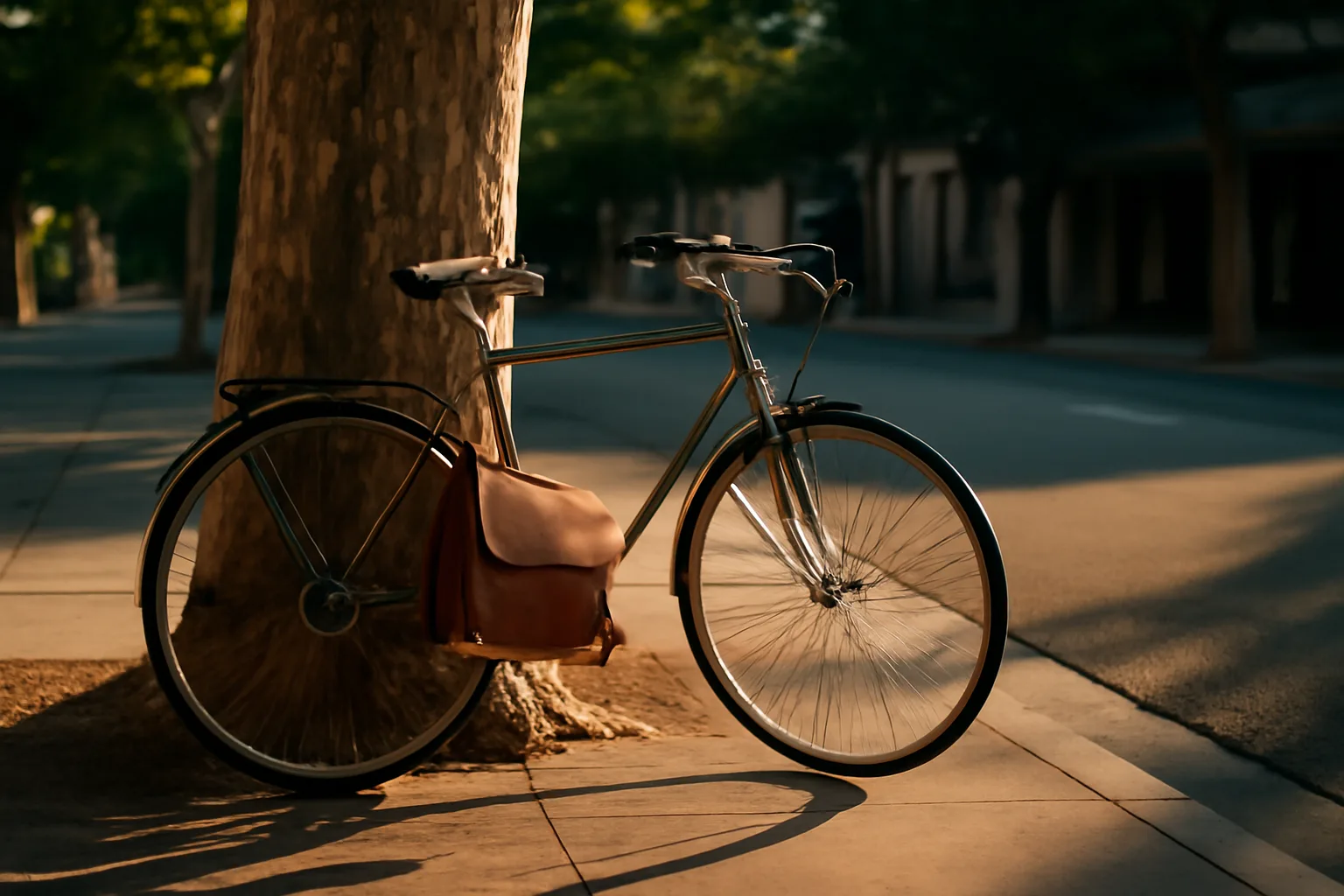 Leather satchel on a Sacramento sidewalk before apostille runner hours